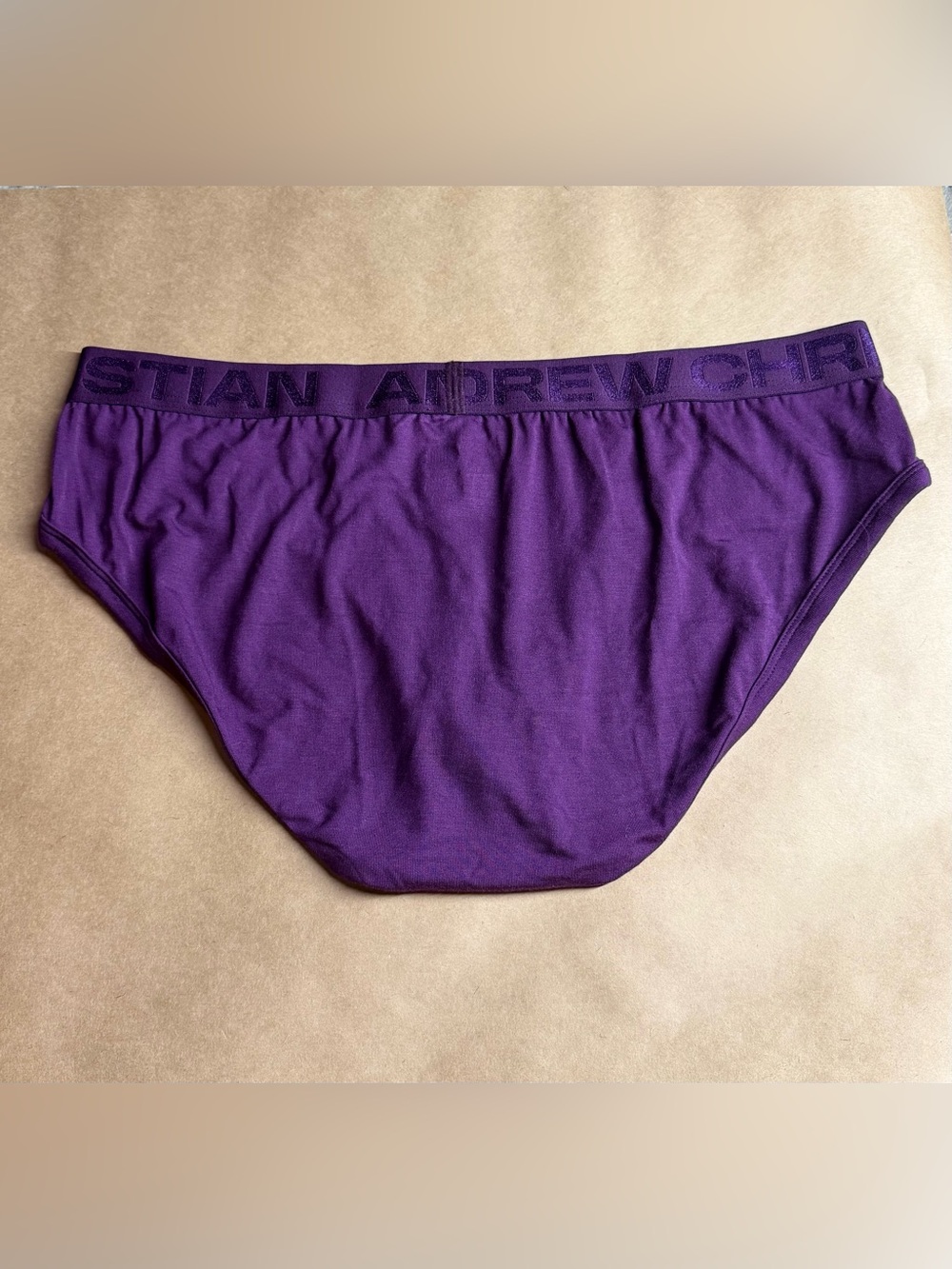Andrew Christian Trophy Boy Men's Brief X-Large Color: Eggplant - Picture 3 of 5